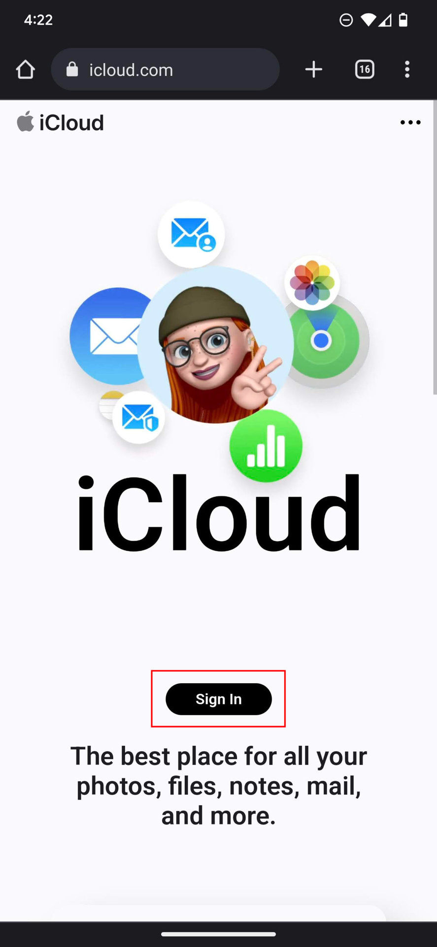 How to use iCloud on Android 13 1