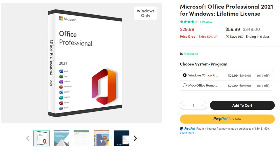 Microsoft Office Professional 2021 Tech Deals Offer