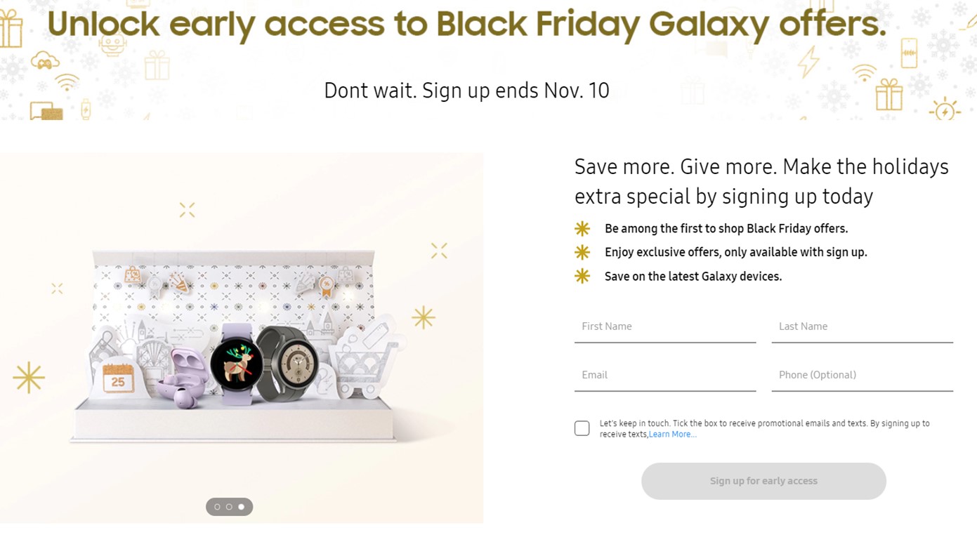Samsung Black Friday Sale Early Access