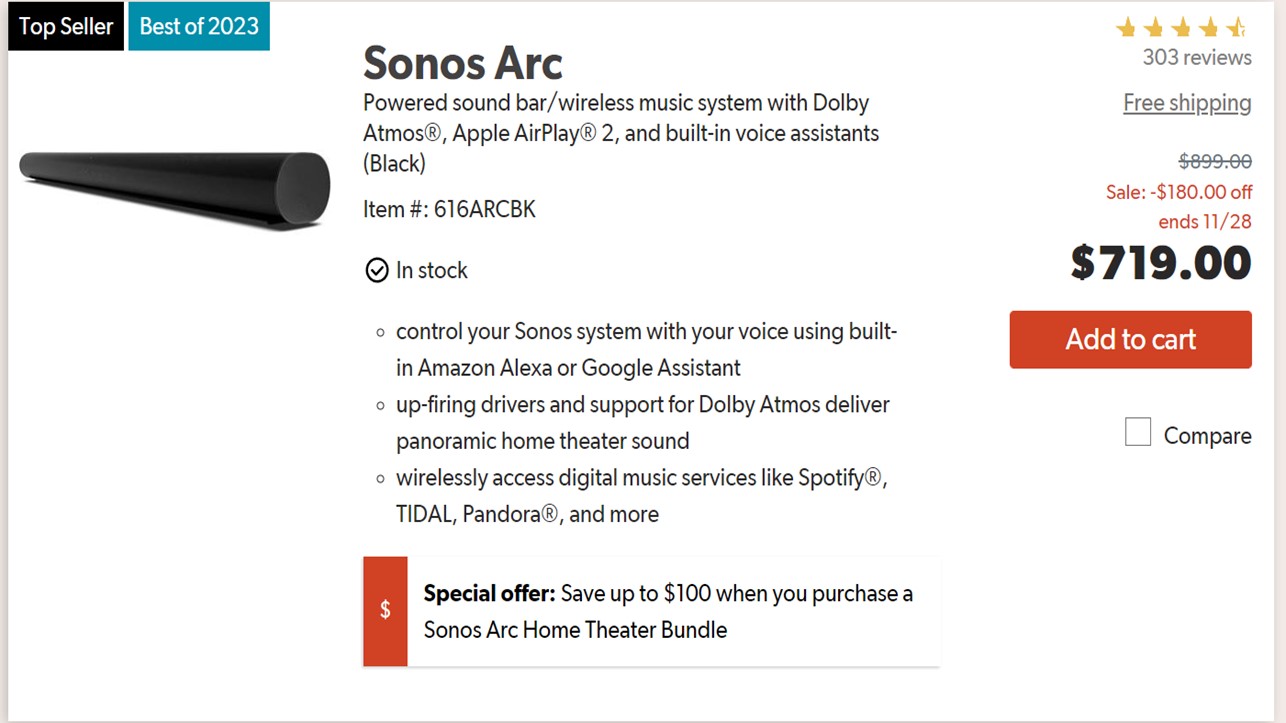 Sonos Black Friday Deals at Crutchfield