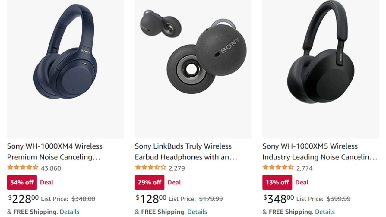 Save over 50 on the WH1000MX5 in these killer Sony headphone deals