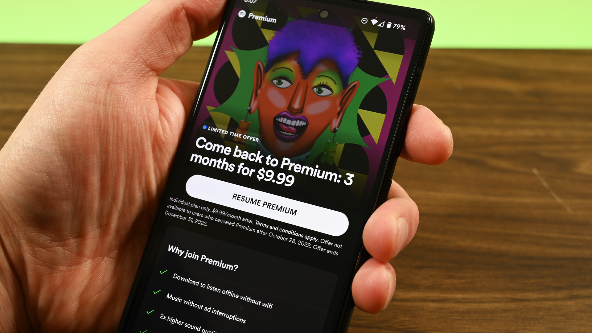 Iklan spanduk Spotify Premium