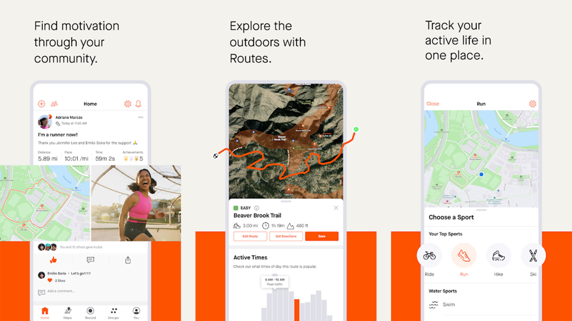 The Strava app on the Google Play Store.