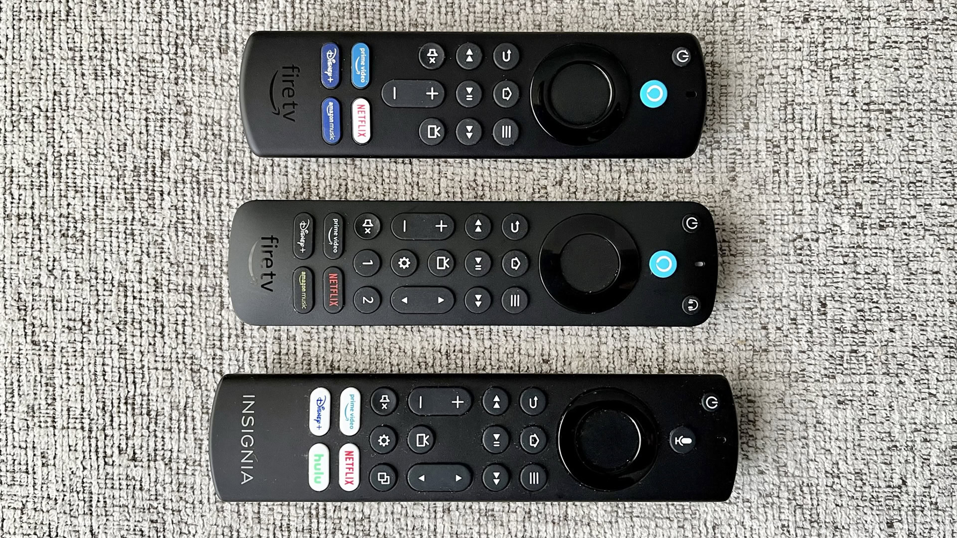 Three Alexa Fire TV remote controls compared