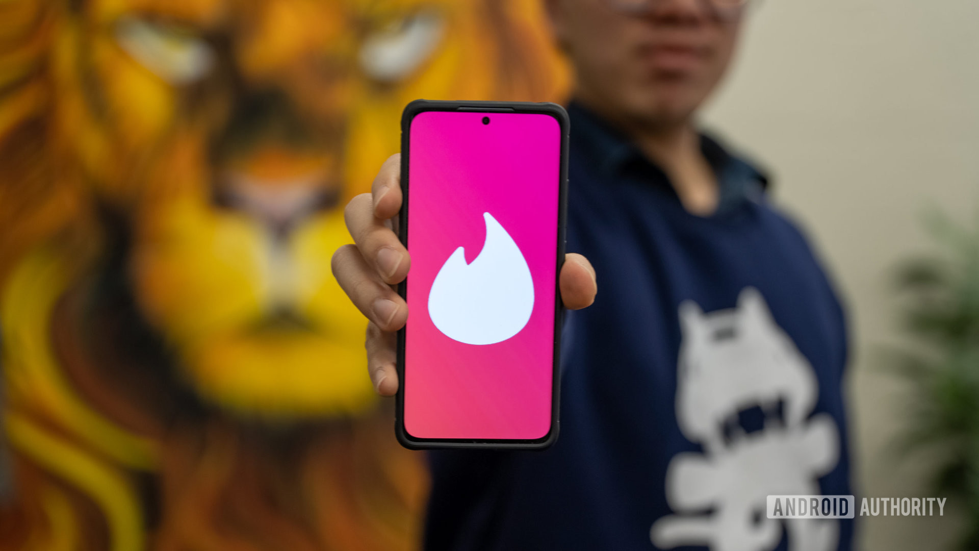 Tinder stock photo hand out logo