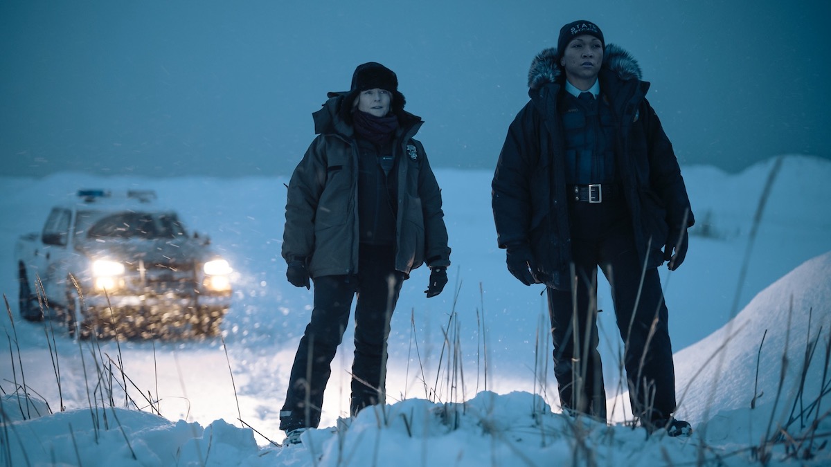 Two cops in a snowy landscape in True Detective Night Country