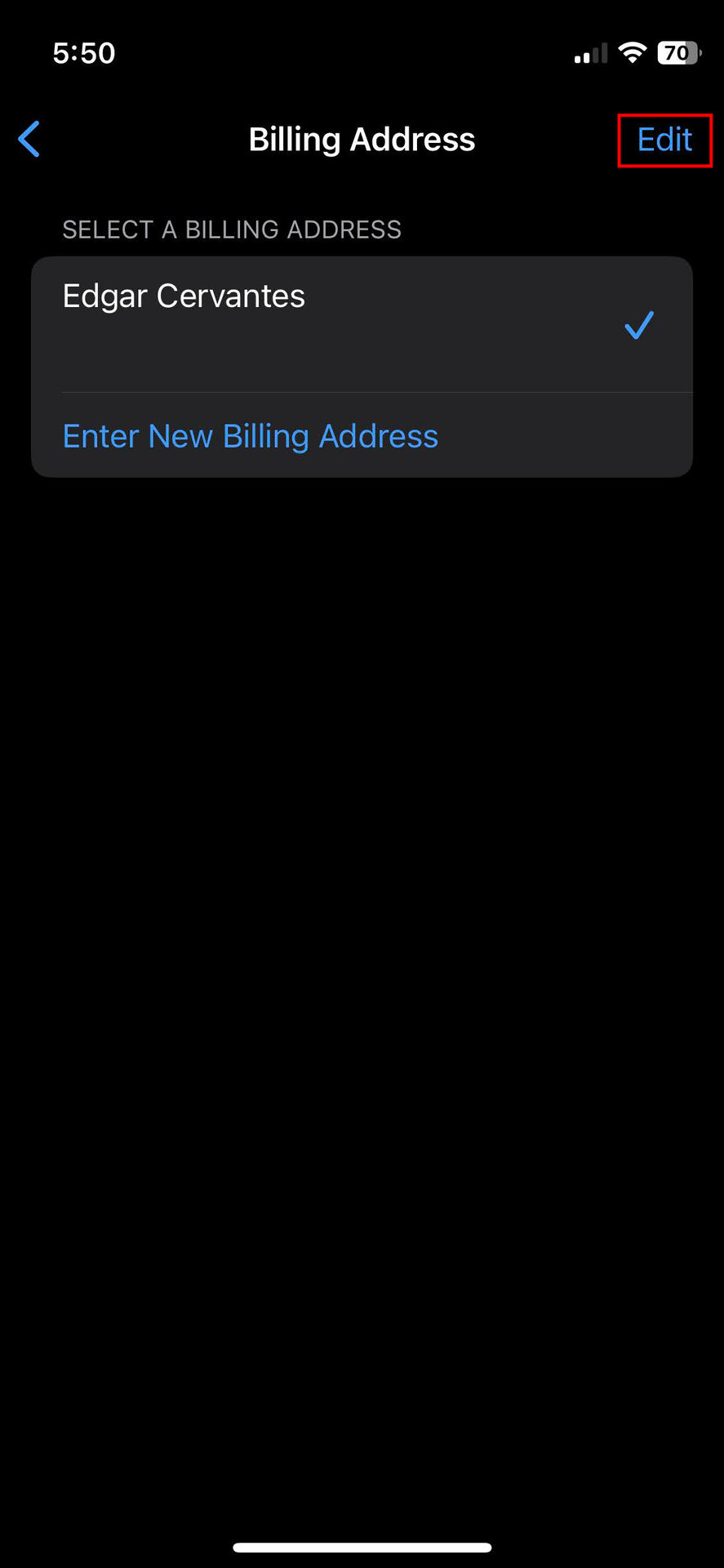 Update your Apple Pay address on iPhone 4