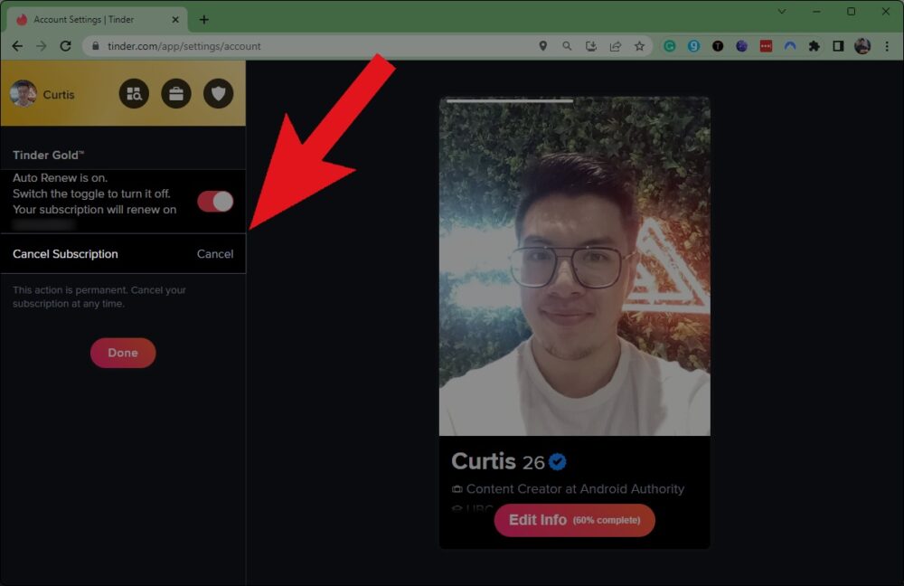 How to cancel a subscription on Tinder Android Authority