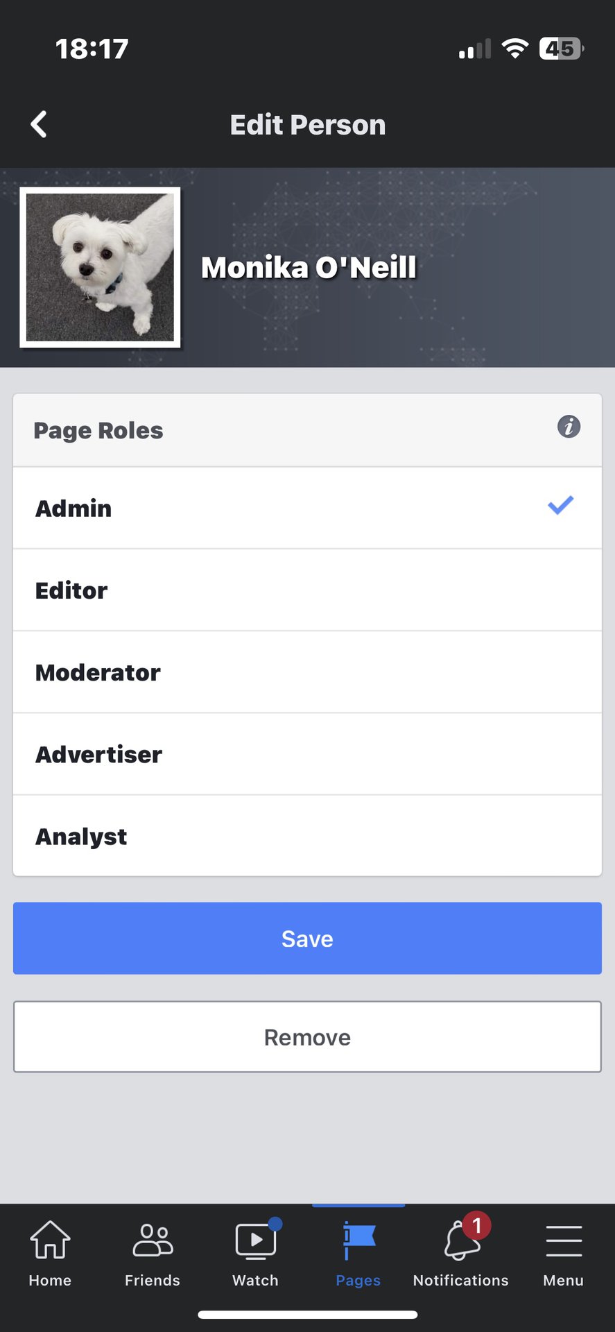 facebook pages app add new admin