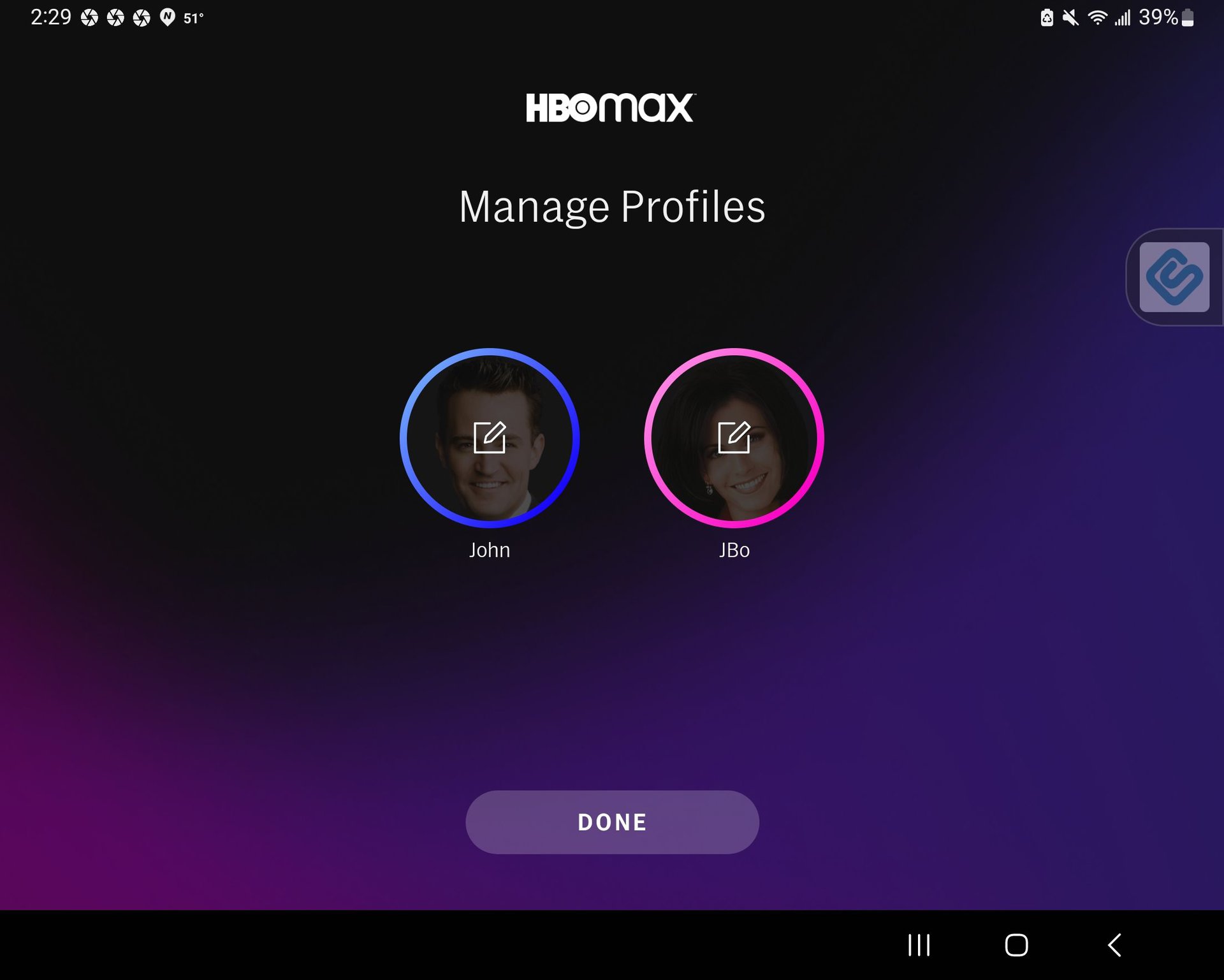 hbo max mobile profile 4