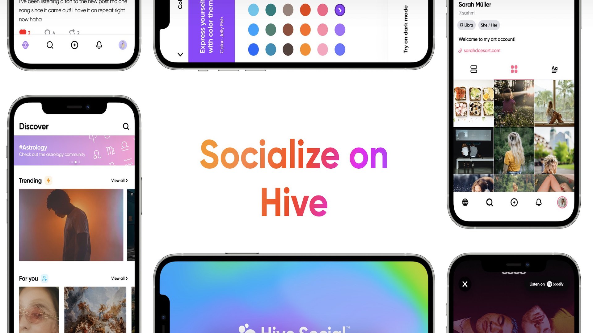 hive social main page f