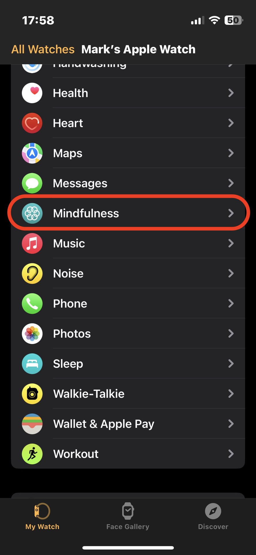 iphone apple watch app mindfulness