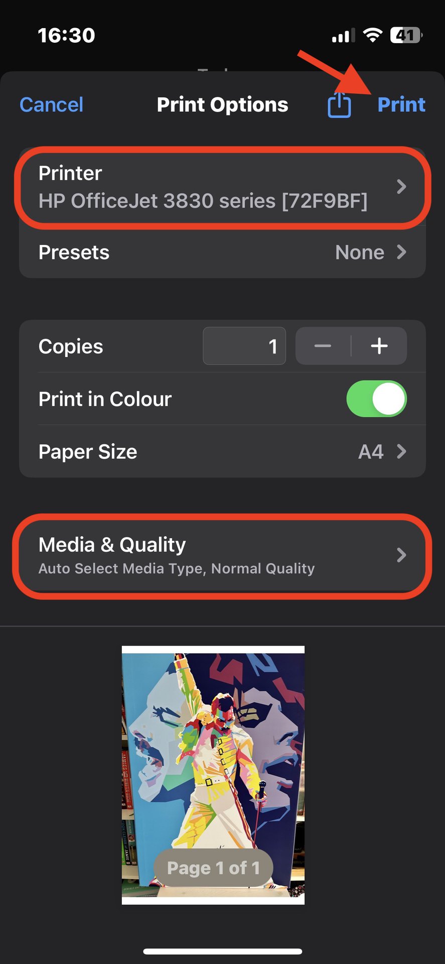 iphone photos app print options