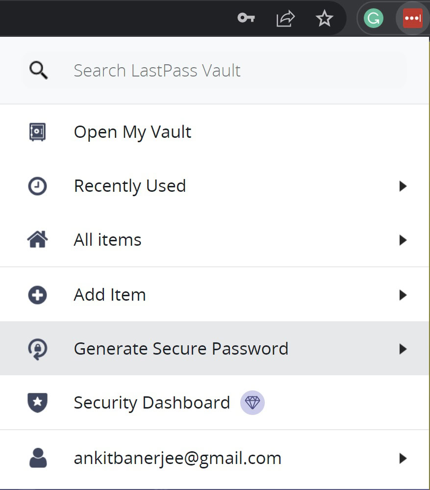 lastpass generate password