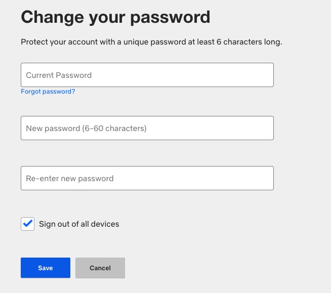 netflix desktop settings change user password