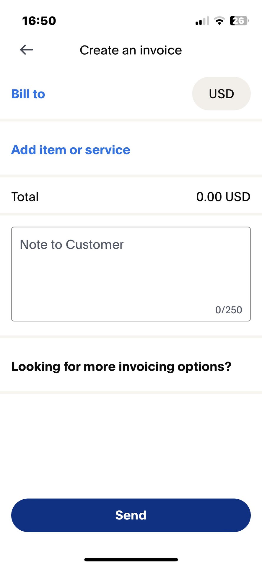 paypal invoice mobile app template