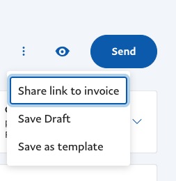 paypal invoice sending options