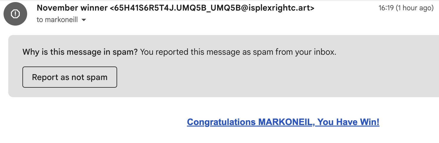 phishing email link