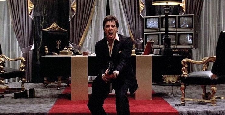 Al Pacino como Tony Montana en Caracortada
