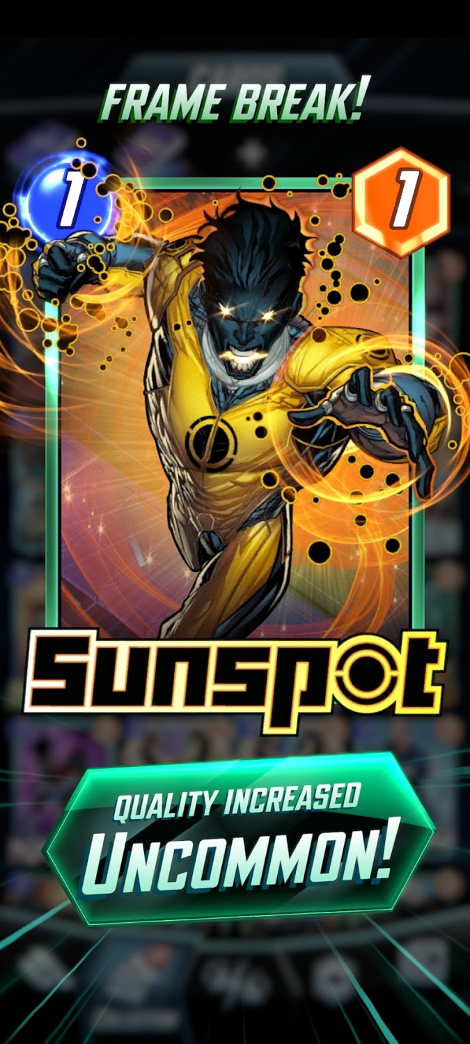sunspot quality increase marvel snap