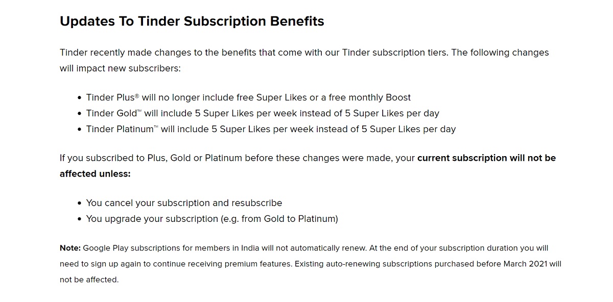 tinder benefits update