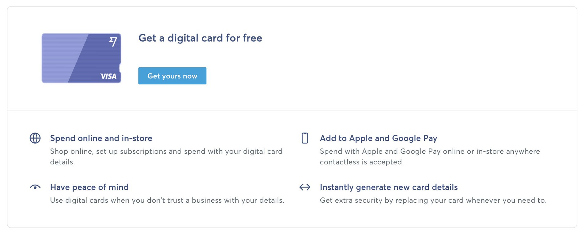 transferwise digital card stay safe online