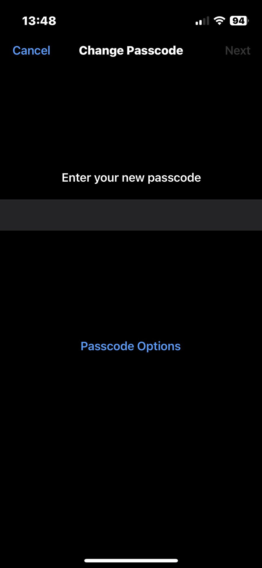 04 enter new iphone custom passcode