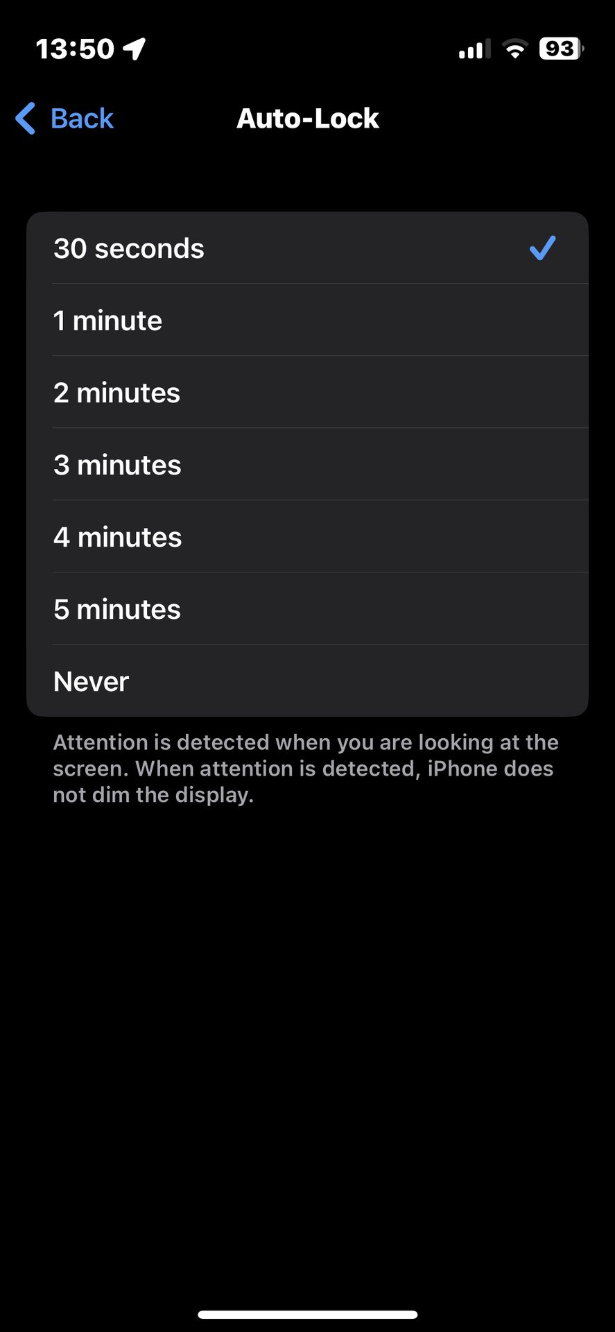 07 iphone auto lock time options