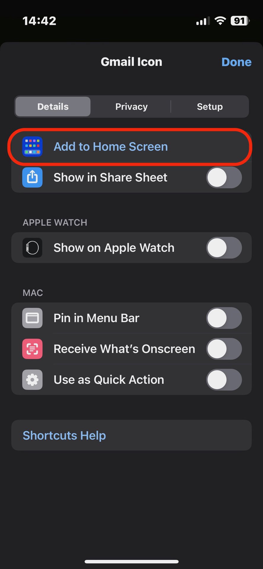 08 iphone shortcuts add to homescreen