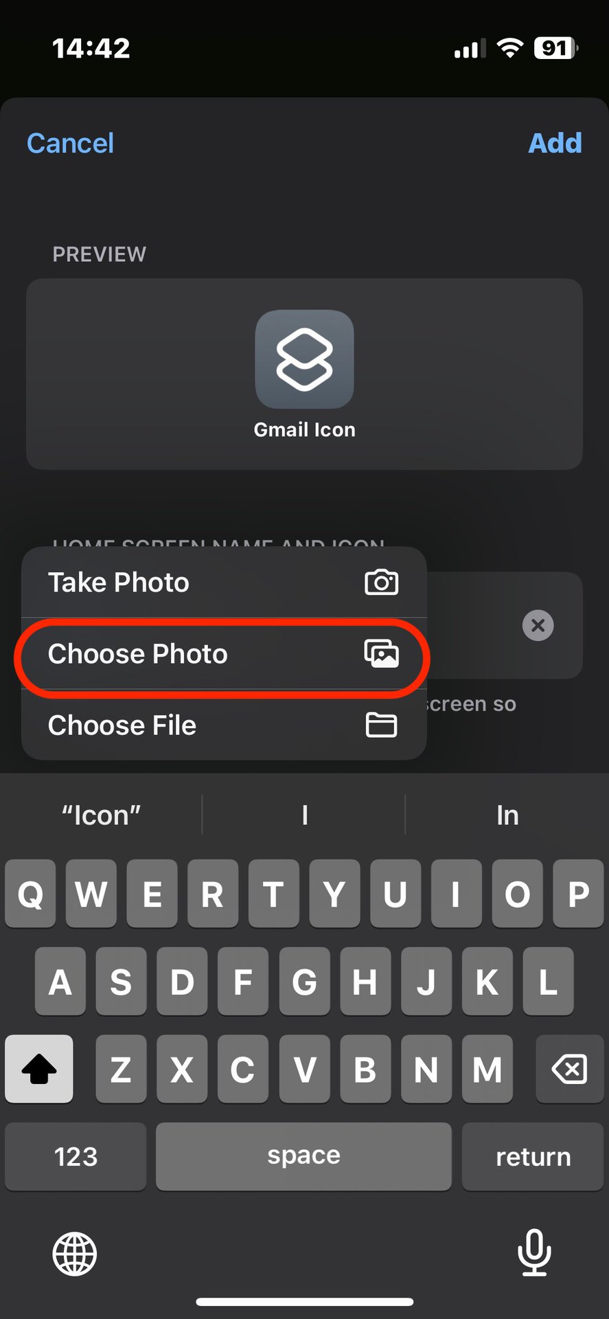 10 iphone shortcuts choose icon