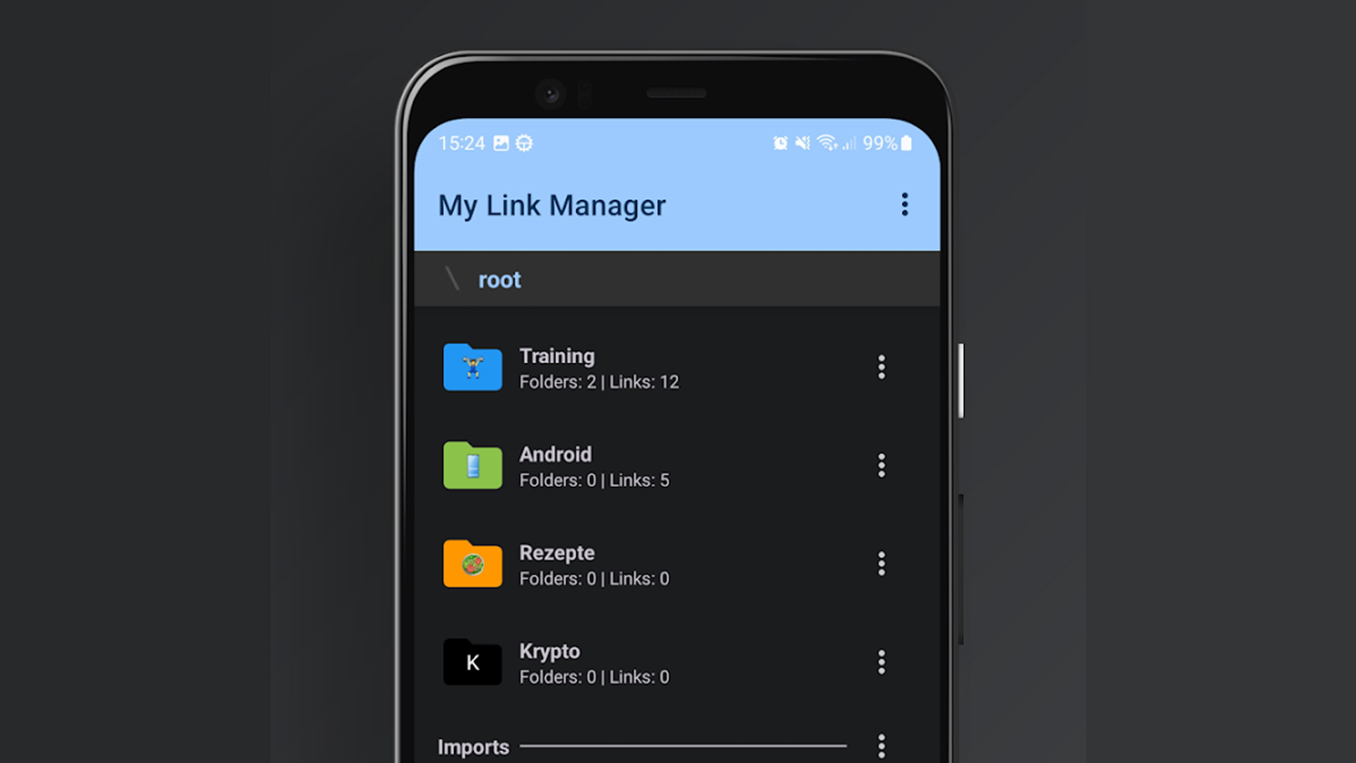 best new android apps - My Link Manager screenshot