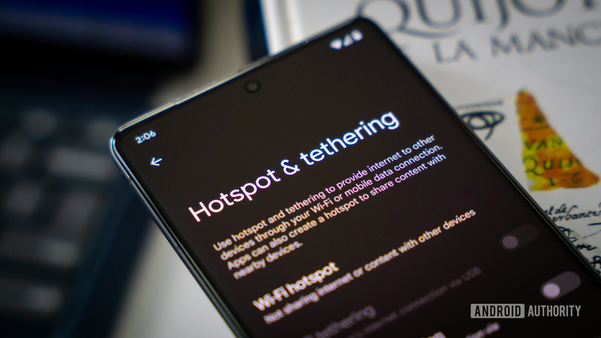 Android 13 hotspot and tethering settings stock photo 1