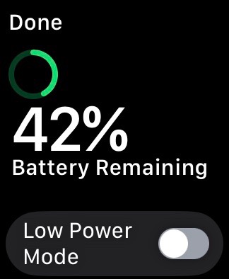 Apple Watch Battery Remaining Screenshot