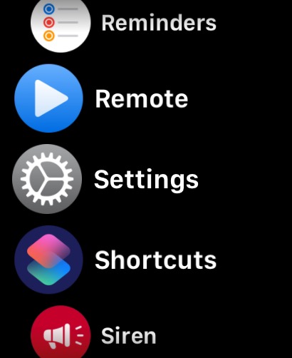 Apple Watch Settings App