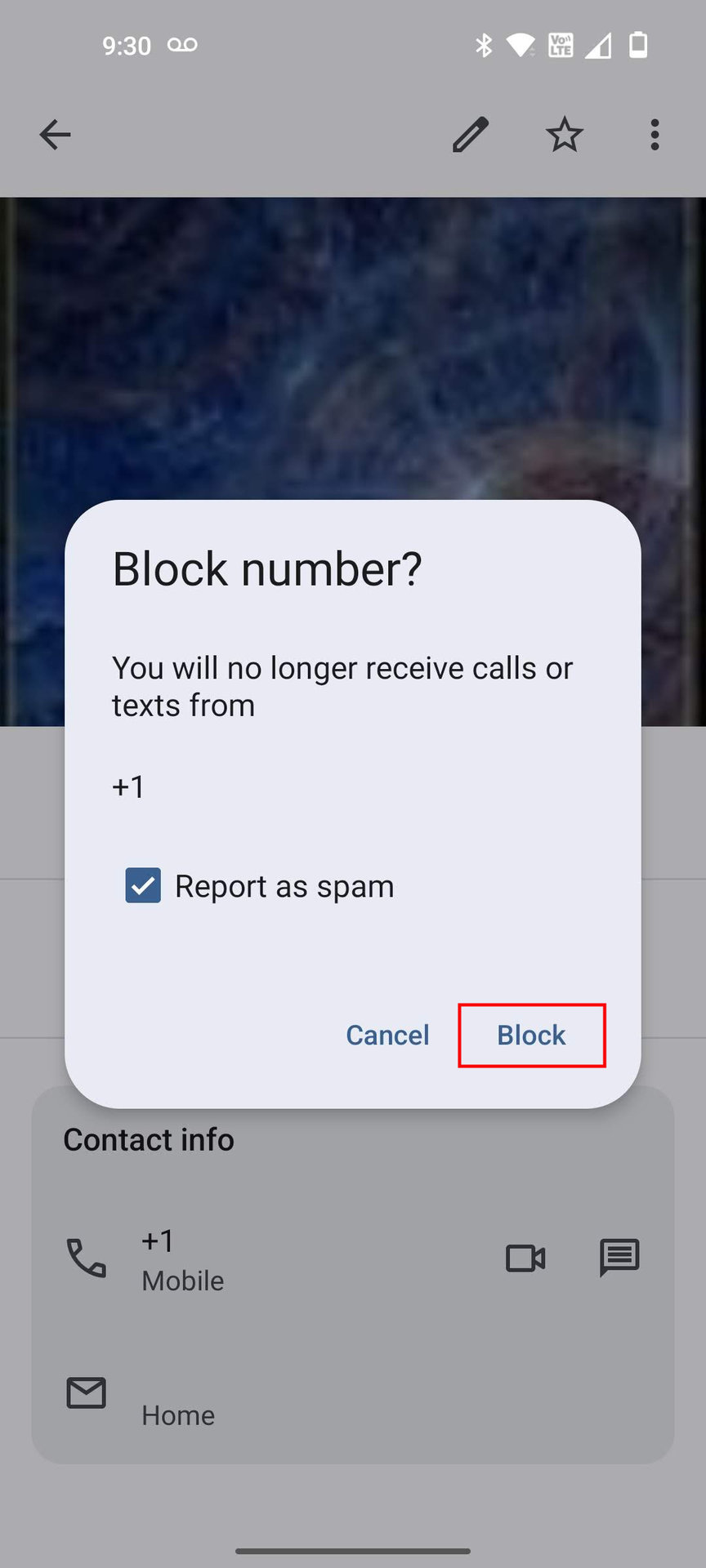 Block a phone number on OnePlus using the Contacts section from the Phone app 4