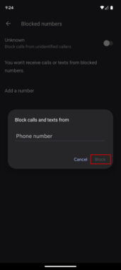 How to block a phone number on your Android phone