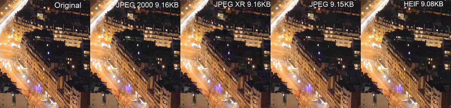 Comparison between JPEG and HEIF