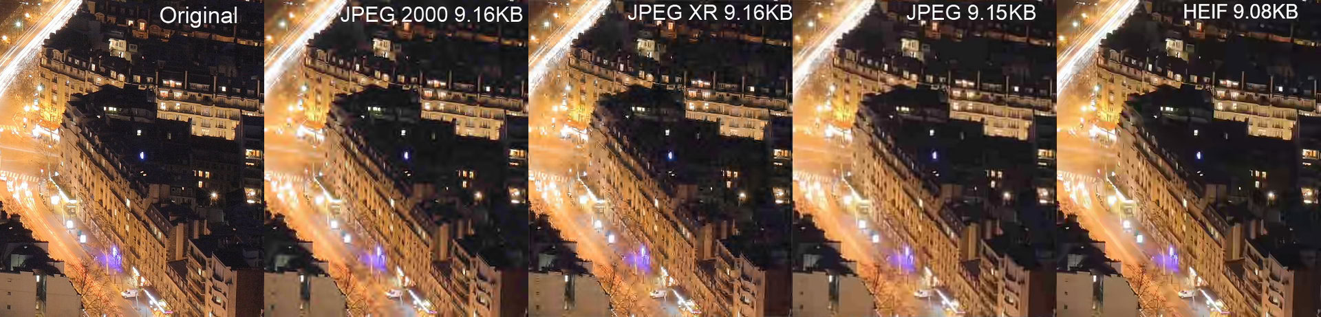 Comparison between JPEG and HEIF