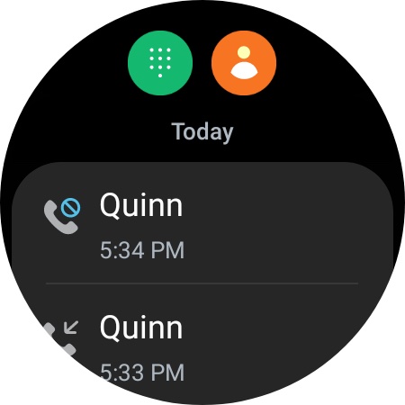 Galaxy Watch Screenshot Dial Contact