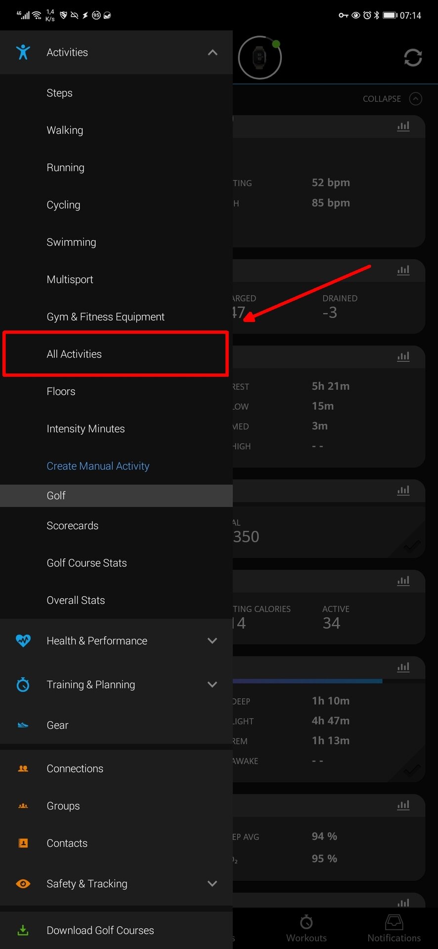 Garmin Connect edit activity 3