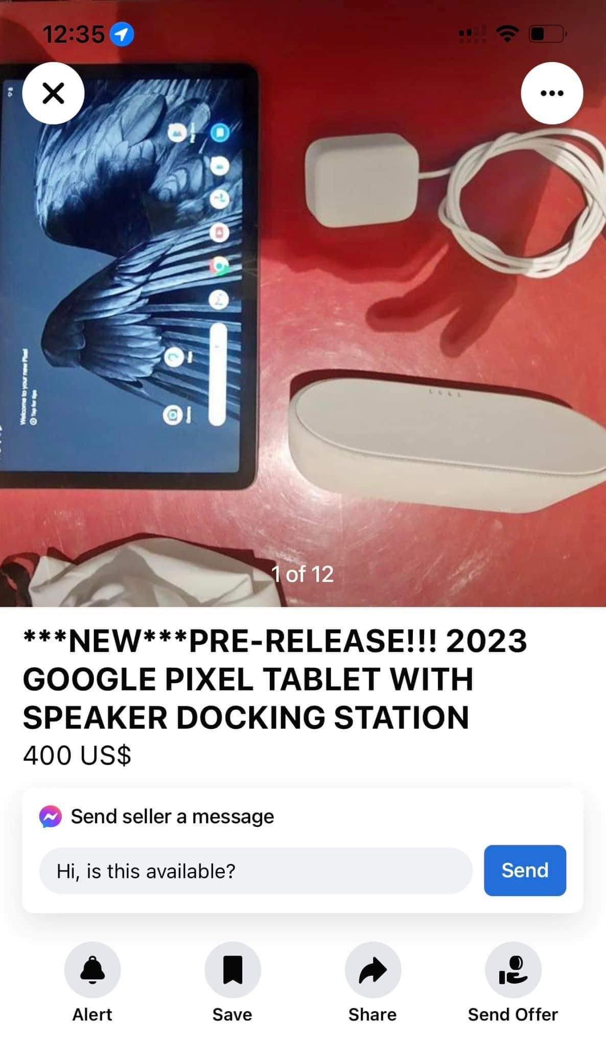 Google Pixel Tablet 2023 ShrimpApplePro FB Marketplace 1