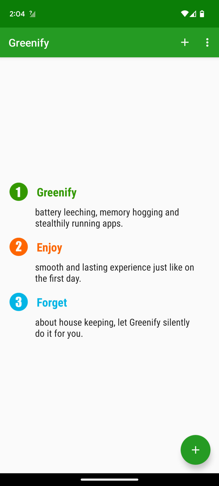 Greenify screenshots 1