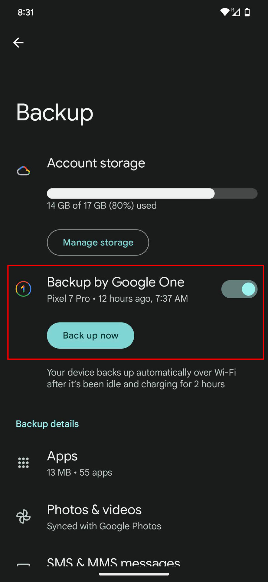 How to backup your text messages to Google Drive 3