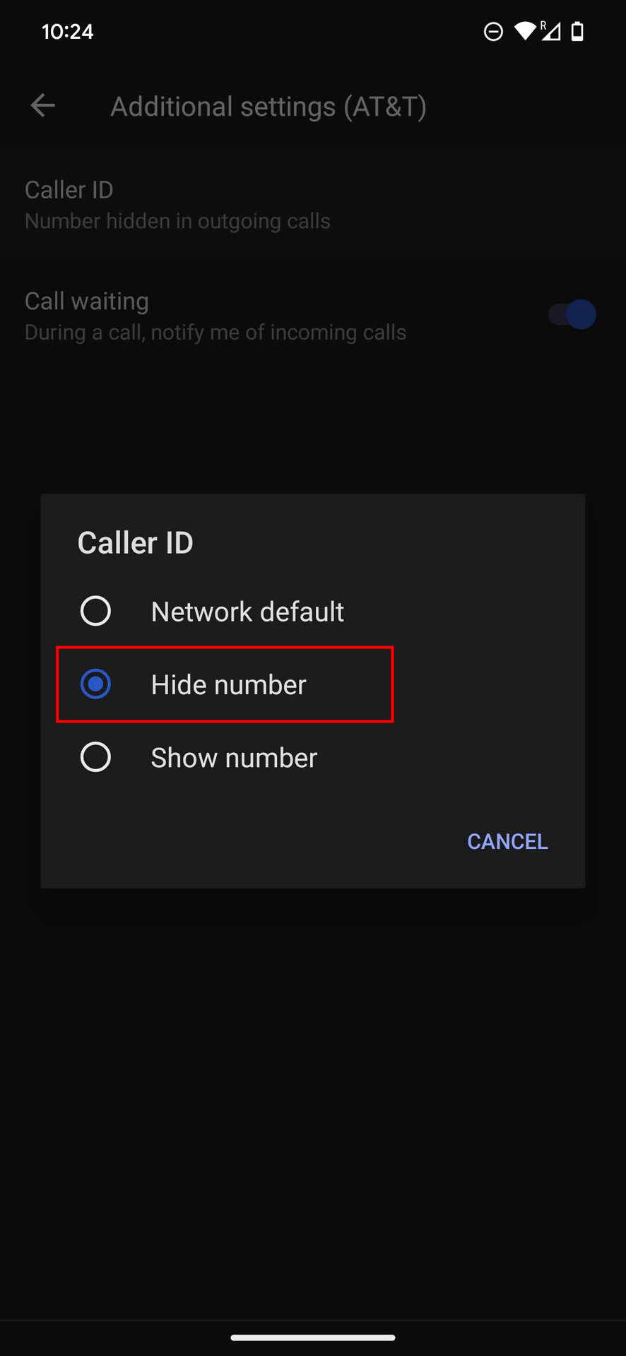 How to block your number from the Android settings 7