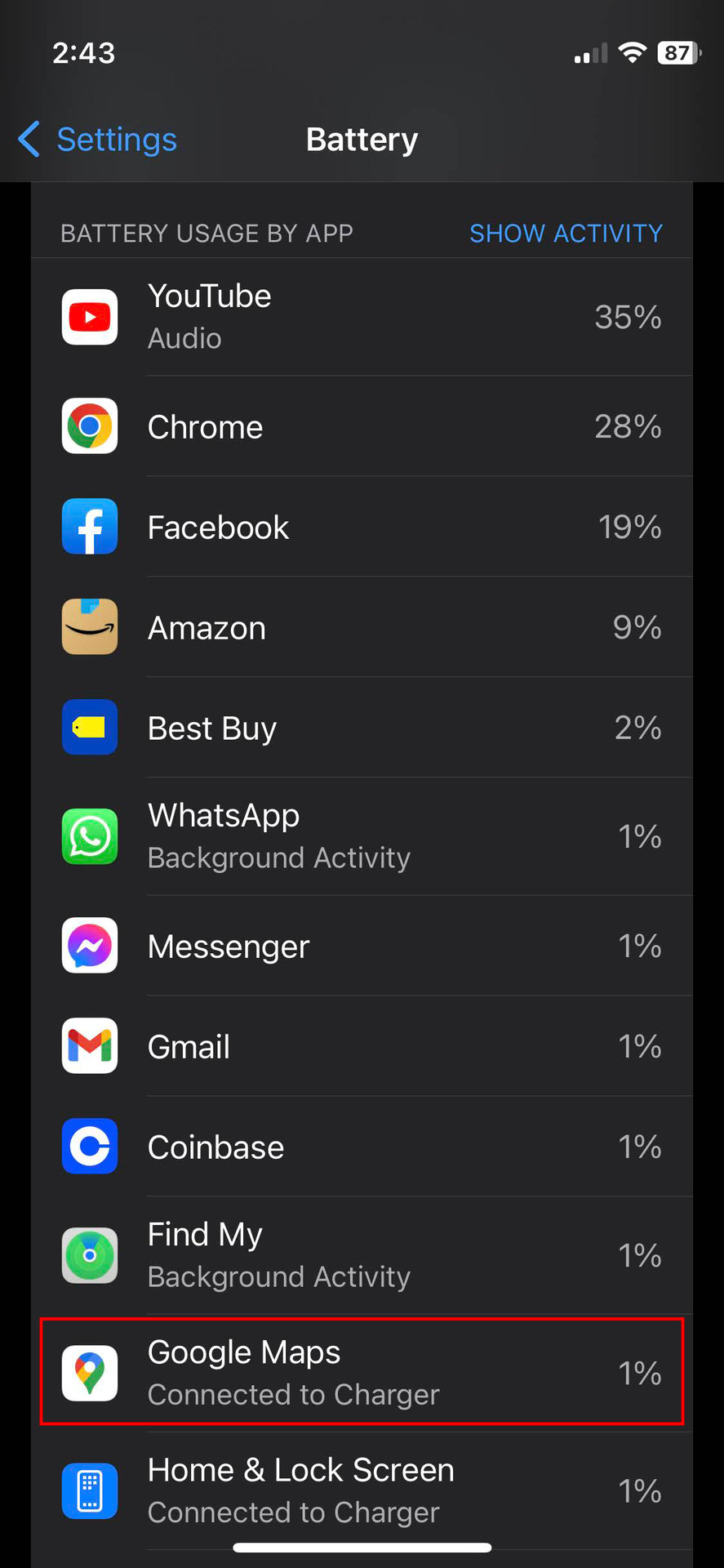 How to check battery usage by app on iPhone 2