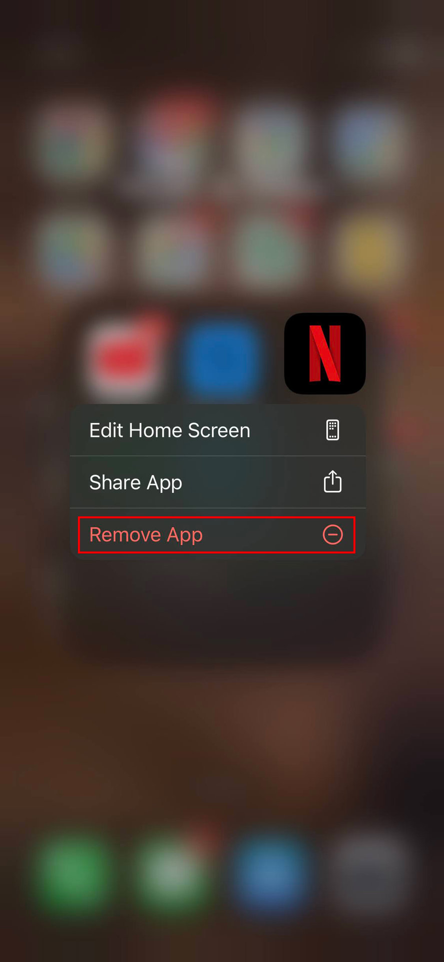 How to delete the Netflix app on iOS 2