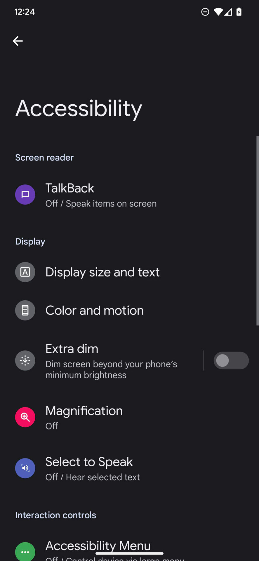 How to edit Accessibility settings on Google Pixel 6a 2