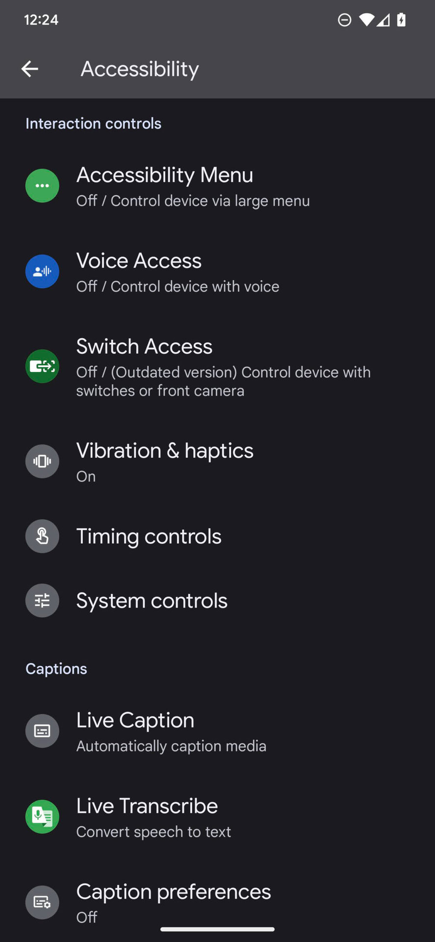 How to edit Accessibility settings on Google Pixel 6a 3