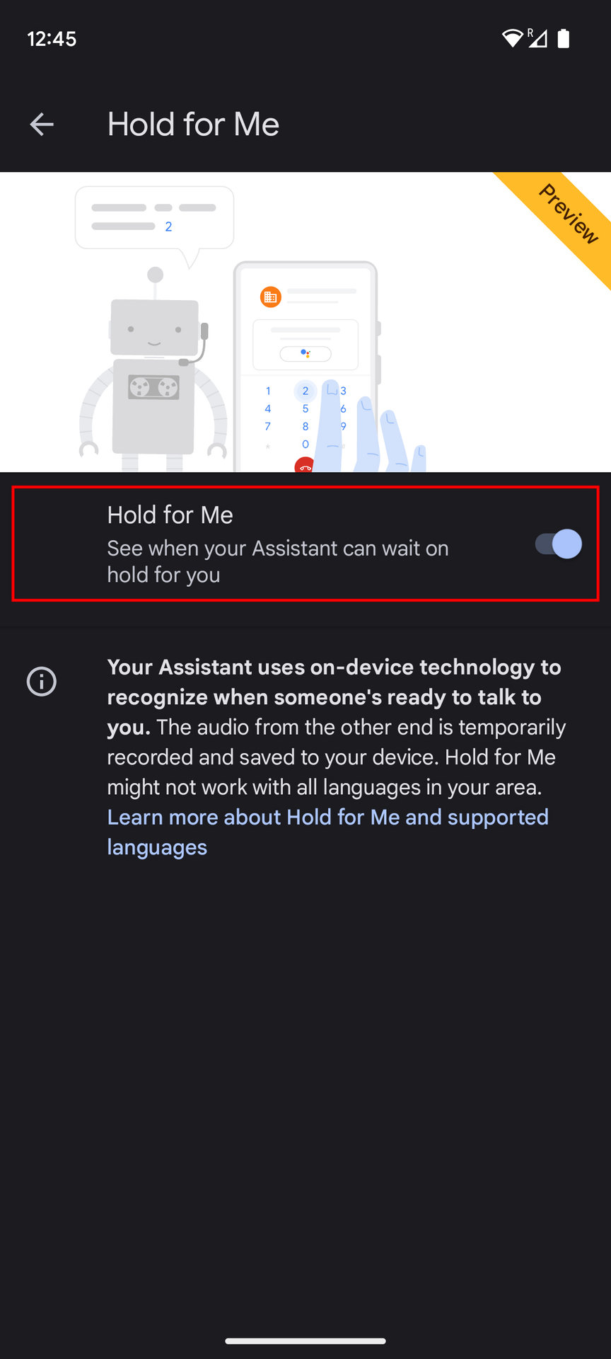 How to enable Hold for Me 4