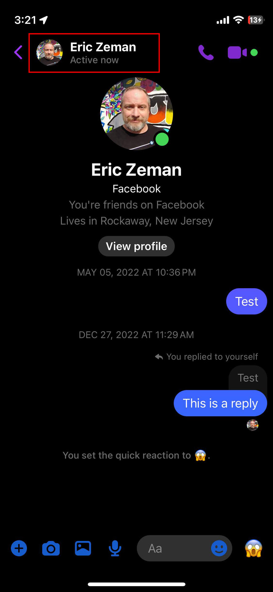 How to enter a secret conversation on Messenger for iPhone (1)